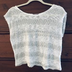 Shimmering striped crop top